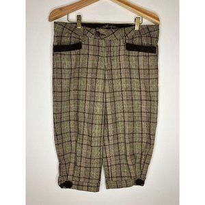 Lola Women's Size 11 Cropped Plaid Academia Cropped Pants